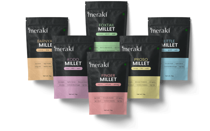 Meraki foods packaging mockup